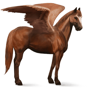 riding pegasus hanoverian chestnut