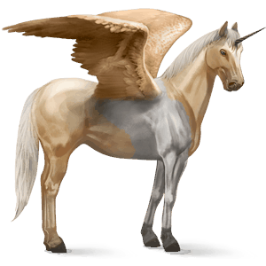 winged riding unicorn paint horse liver chestnut tovero
