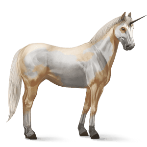 riding unicorn palomino overo