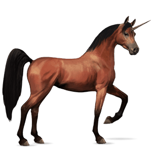 riding unicorn thoroughbred chestnut