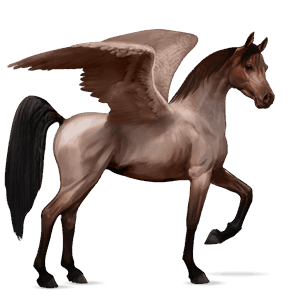 riding pegasus hanoverian roan