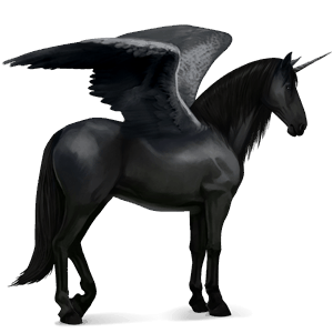 winged riding unicorn lipizzan dapple grey