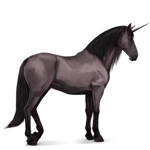 riding unicorn paint horse mouse grey tobiano