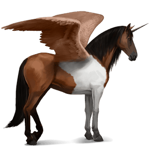 winged riding unicorn mangalarga marchador bay tobiano