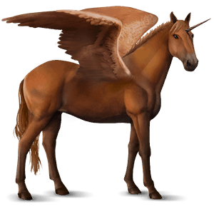 winged riding unicorn finnish flaxen liver chestnut 