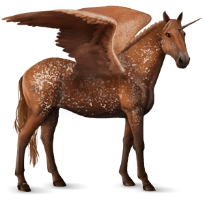 winged riding unicorn chestnut leopard 