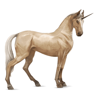 riding unicorn palomino