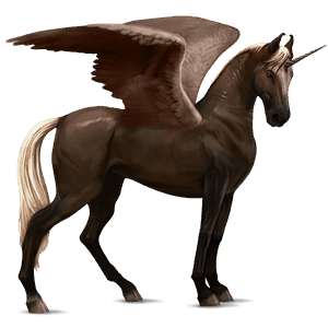 winged riding unicorn akhal-teke cherry bay