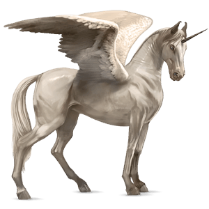 winged riding unicorn tennessee walker cremello