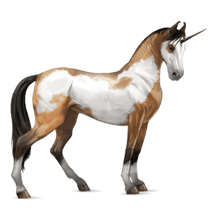 riding unicorn chestnut tobiano
