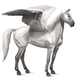 riding pegasus mustang light grey