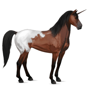 riding unicorn chestnut overo