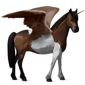 winged unicorn pony  flaxen chestnut 