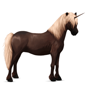 unicorn pony highland pony flaxen liver chestnut 