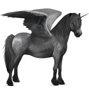 winged unicorn pony  kerry bog chestnut tobiano