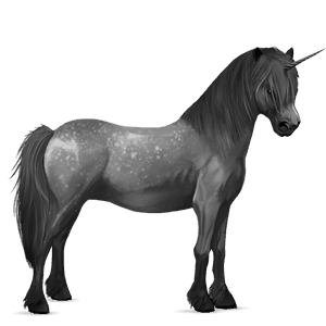 unicorn pony dapple grey