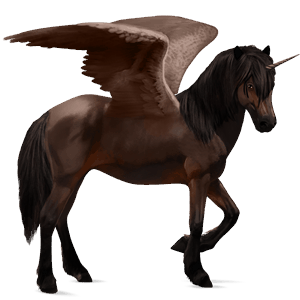 winged riding unicorn camargue light grey