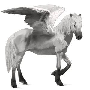 riding pegasus hanoverian light grey