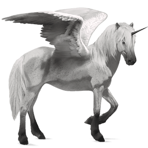 winged riding unicorn chestnut