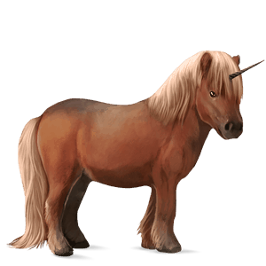 unicorn pony flaxen liver chestnut 