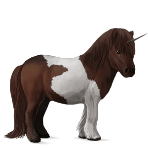 riding unicorn paint horse liver chestnut tobiano