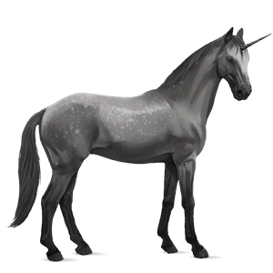 riding unicorn dapple grey