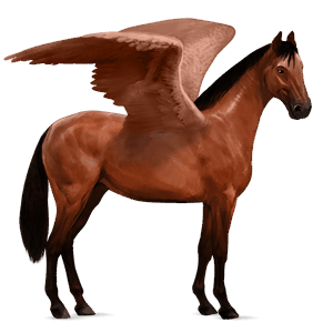 riding pegasus quarter horse cherry bay