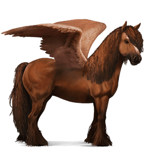 riding pegasus thoroughbred chestnut