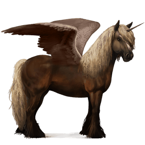 winged riding unicorn mustang cherry bay