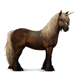 riding unicorn flaxen liver chestnut 