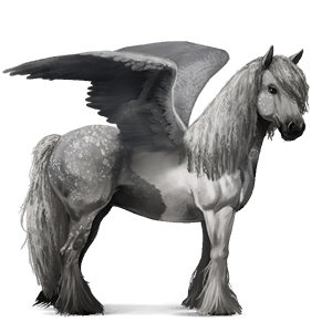 riding pegasus hanoverian mouse grey