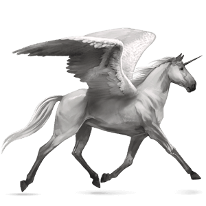 winged riding unicorn flaxen chestnut 