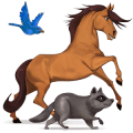 riding horse quarter horse black