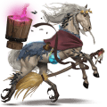 riding horse camargue light grey