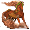 riding horse hanoverian dun