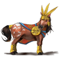 riding unicorn curly flaxen chestnut 