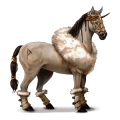 winged riding unicorn cremello
