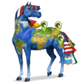 riding unicorn paint horse chestnut overo